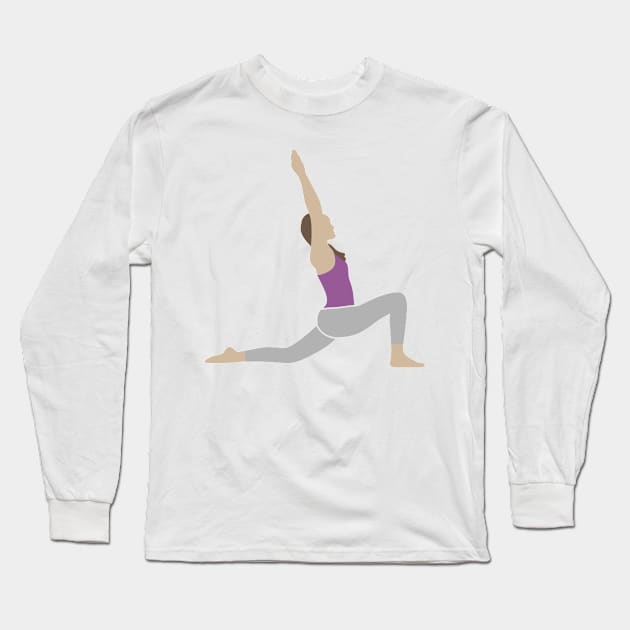 Low Lunge Pose Long Sleeve T-Shirt by Radradrad